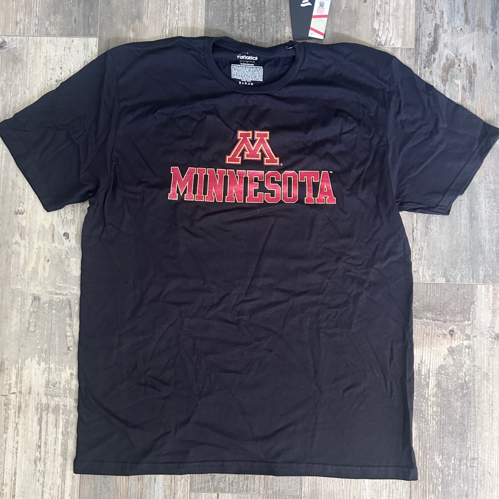 Fanatics Black and Red Minnesota Short Sleeve Tee